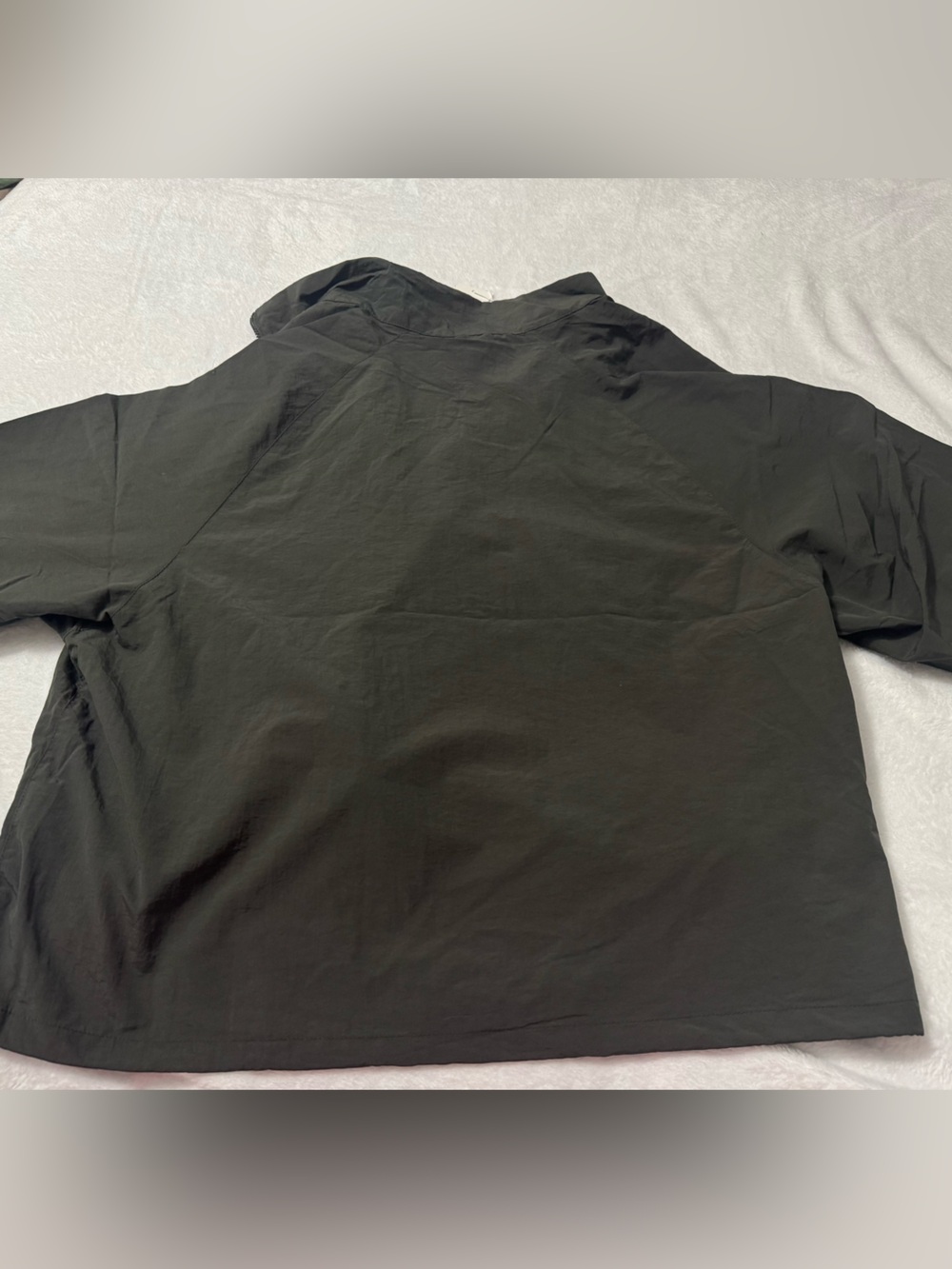Staple Men’s Quarter Zip Long Sleeve Windbreaker Jacket Olive Green Size M - Picture 9 of 10